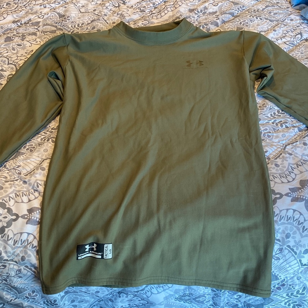 Under Armour Sage Green Long Sleeve Compression Top